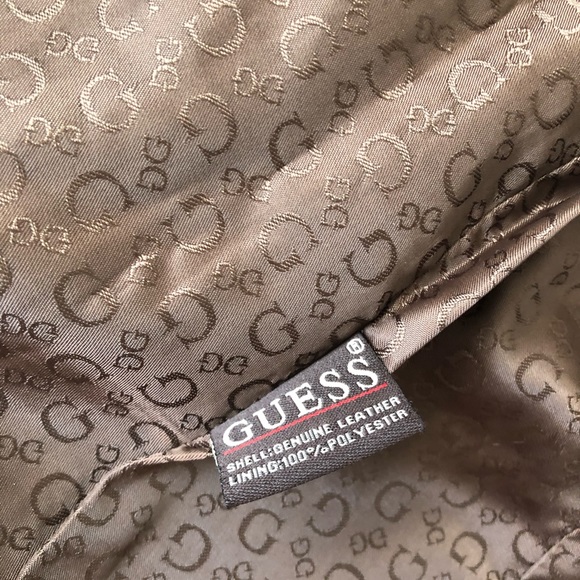 GUESS women genuine leather jacket coat S - Picture 4 of 6